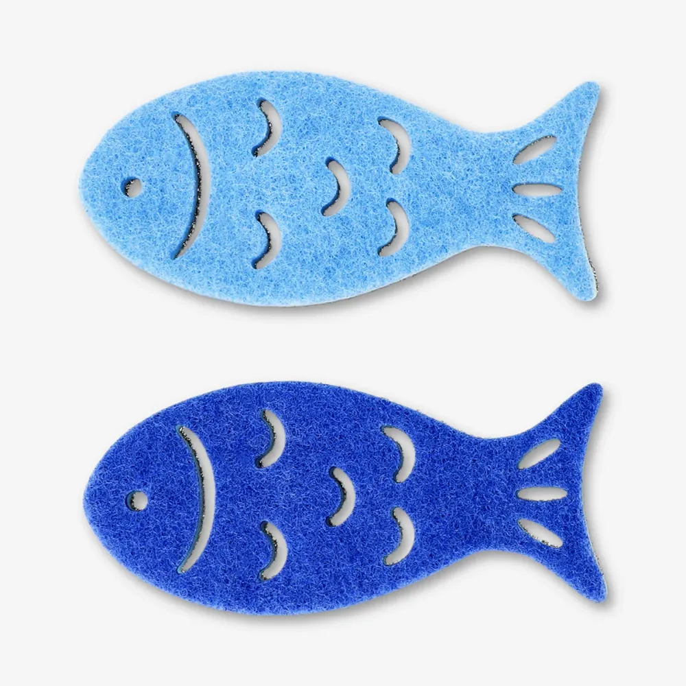 Svampe til fiskerensning med hård tekstur - 2 stk.