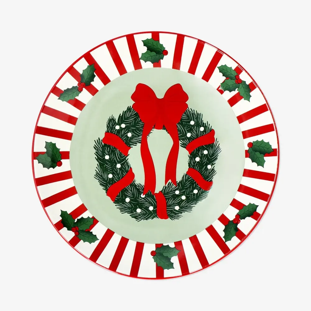 Tallerken med juletryk - 20 cm