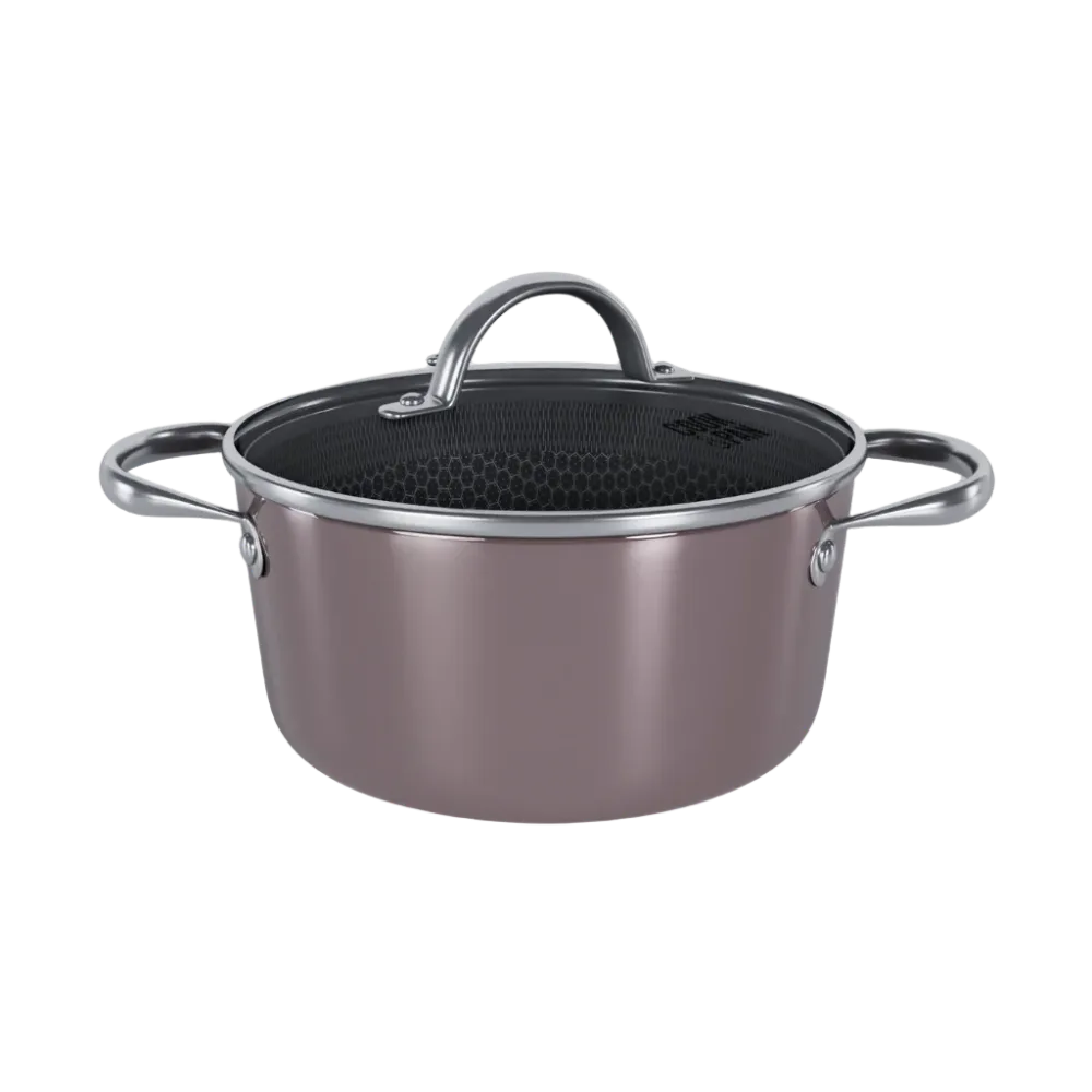 Taupe Mind Honey Gryde med låg 22 cm - RVS