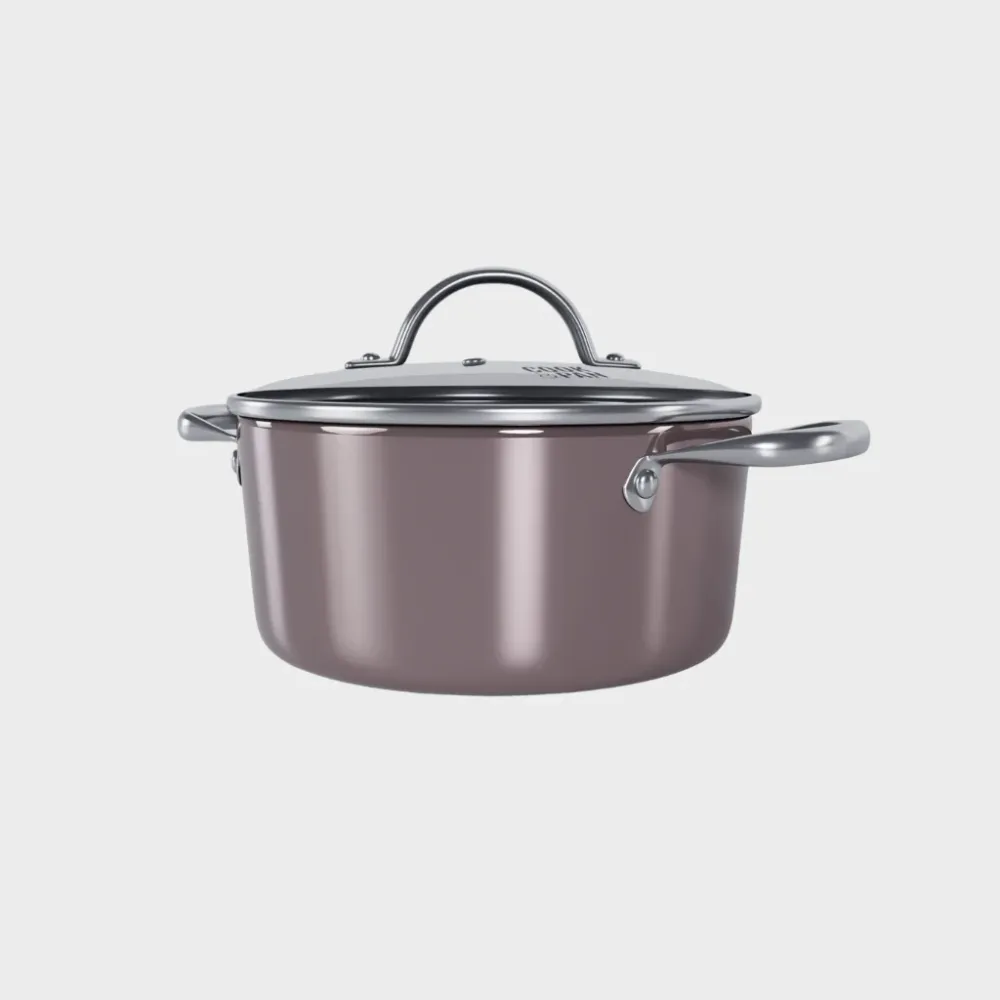 Taupe Mind Honey Gryde med låg 22 cm - RVS