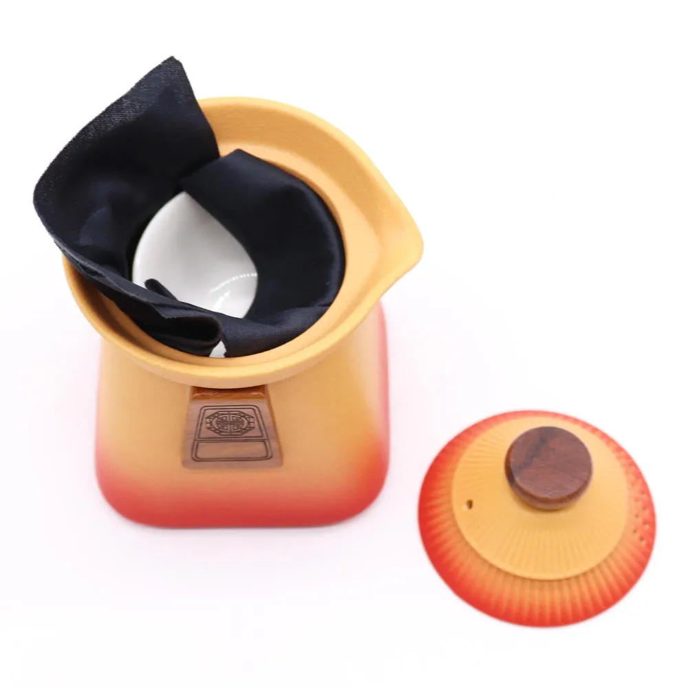Tekandesæt med 3 kopper, Orange Jord