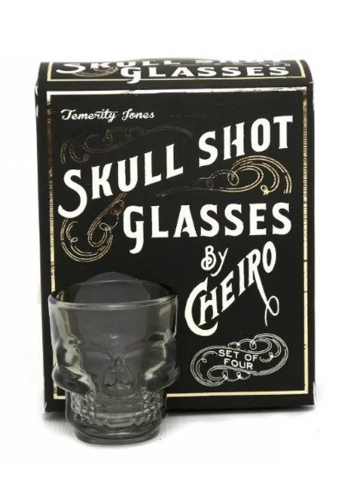 Temerity Jones Skull Set 4 Shot Glasses