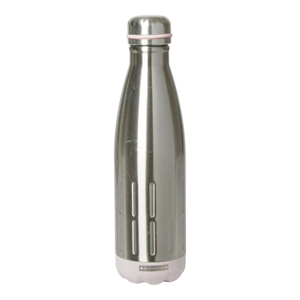 Termoflaske 500 ml. dobbeltvægget stål/rosa