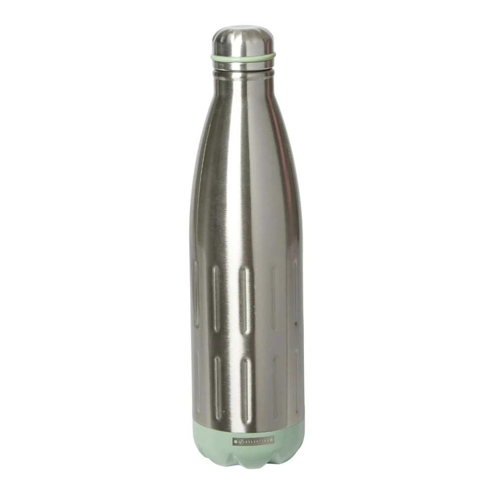 Termoflaske 750 ml. dobbeltvægget stål/støvgrøn