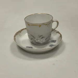 Tidlig Royal Copenhagen Art Nouveau Kop og underkop No 10