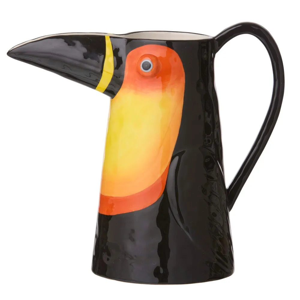 Tucan kande, sort - H24,5 cm