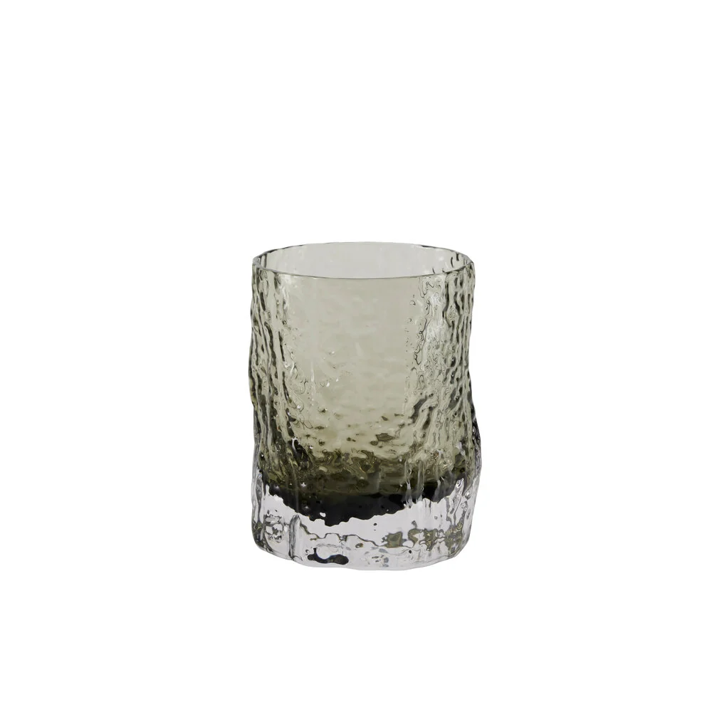 Tumbler Organic Low glas, grå - H9,5