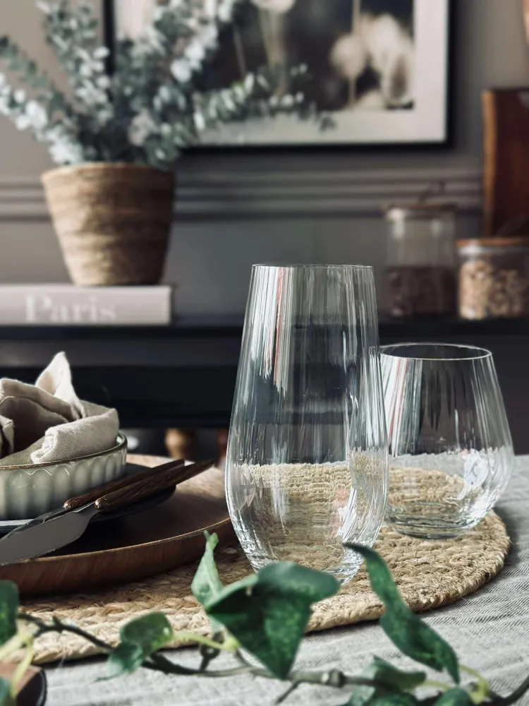 Vandglas Høj CRYSTAL - Sæt med 2 stk.