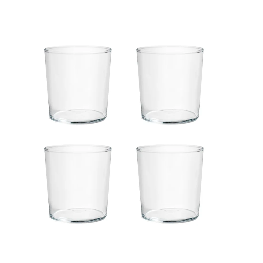 Vandglas, 4 stk - H9 cm.