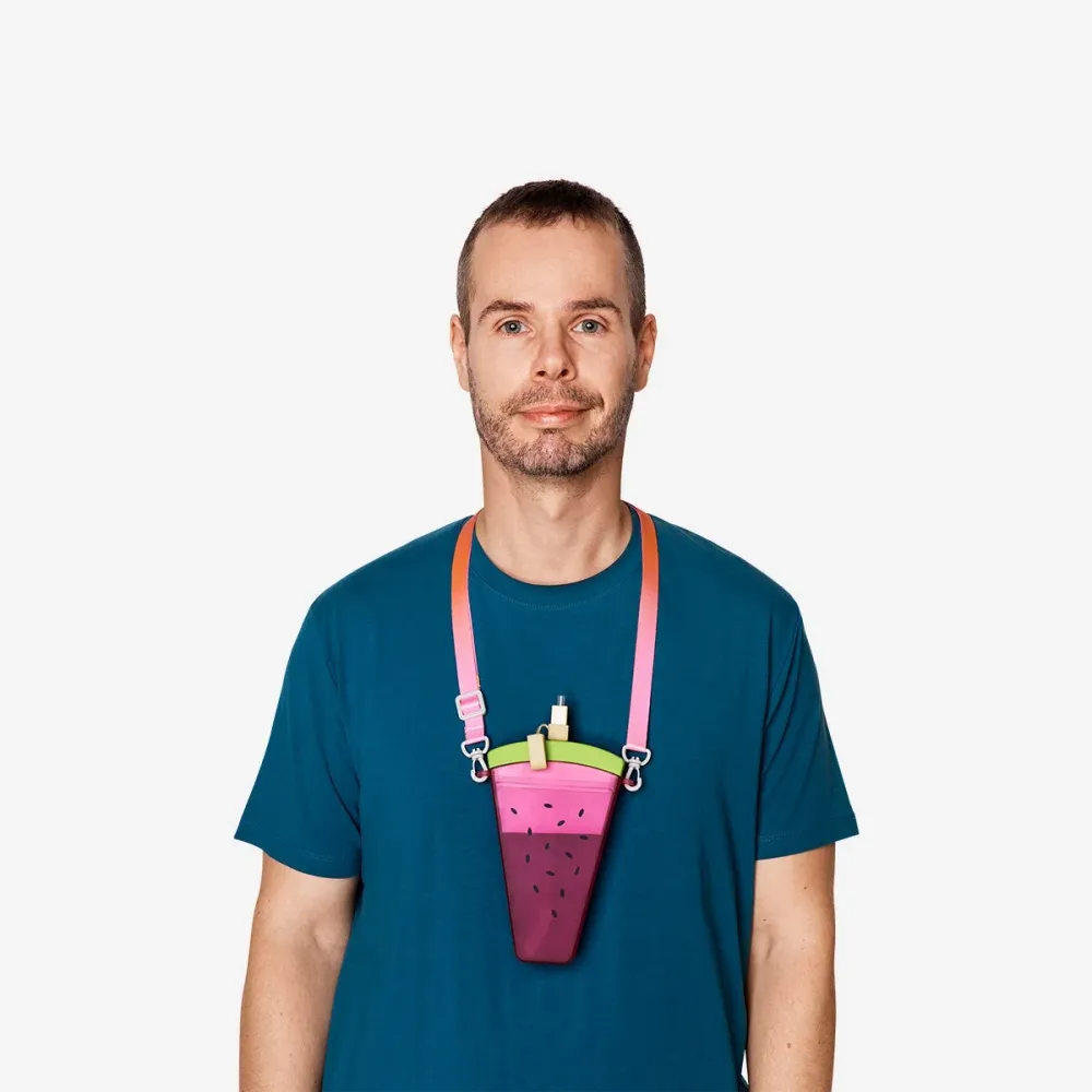 Vandmelon-drikkeflaske med bærestrop - 300 ml