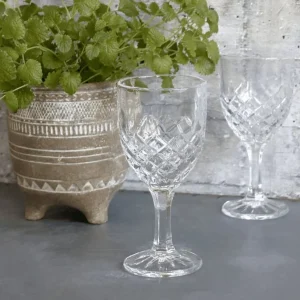 Vinglas French m. diamantudskæring