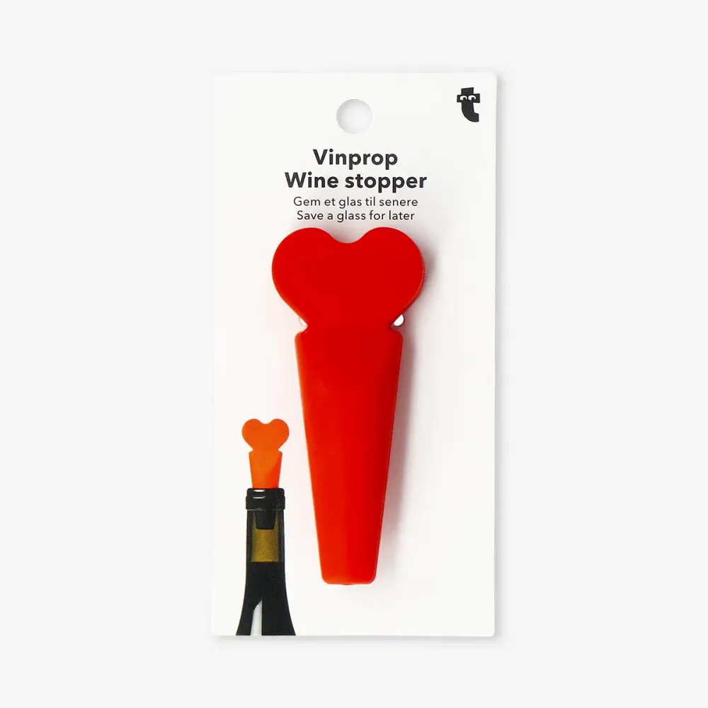 Vinprop med rødt hjerte