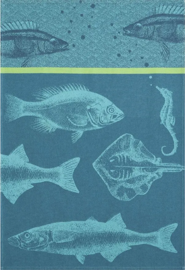 Viskestykke 'Banc de Poissons Bleu'