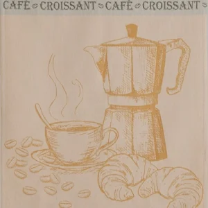 Viskestykke 'Cafe Croissant'
