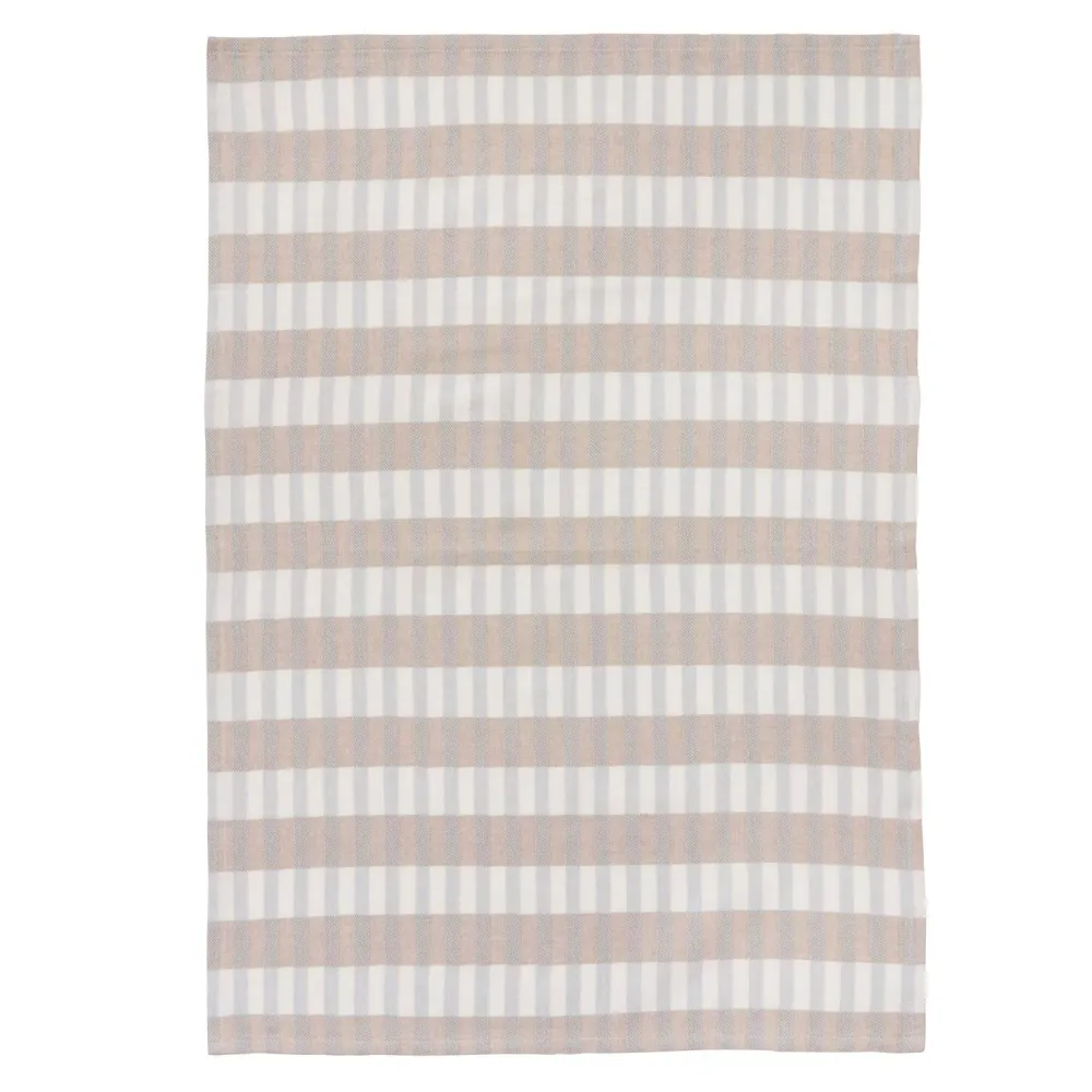 Viskestykke ternet, sand - 50x70 cm.