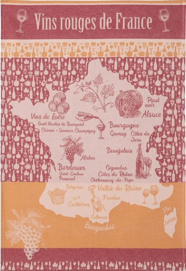 Viskestykke 'Vins rouge de France'