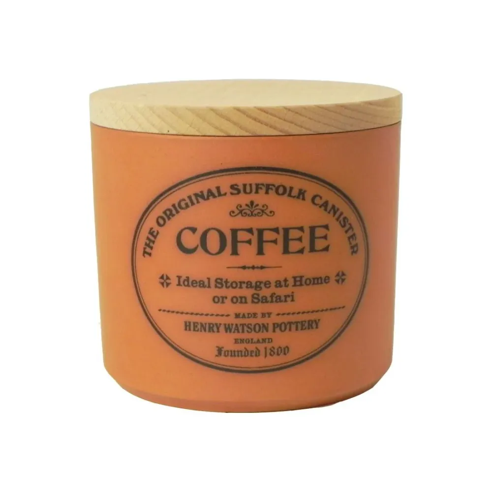 Watson terracotta m. trælåg - Krukke til kaffe - lav