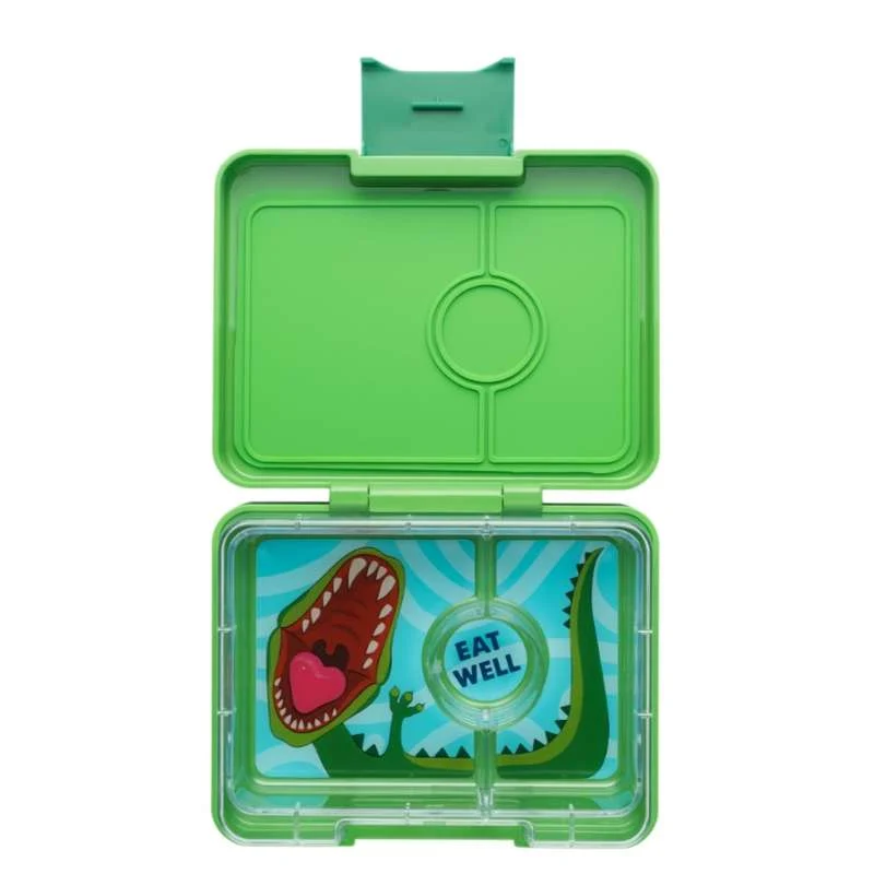 Yumbox Madkasse - Minisnack - 3 rum - Jurassic Green/Dinosaur