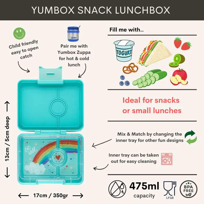 Yumbox Madkasse - Minisnack - 3 rum - Sparkle Rose Glitter