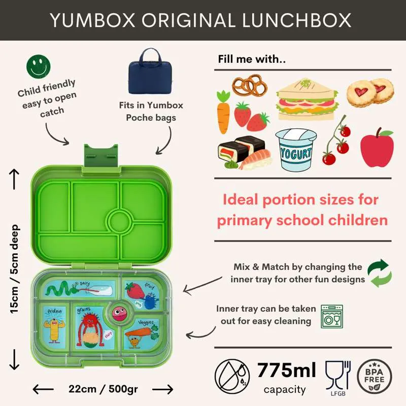 Yumbox Madkasse - Original - 6 rum - Serene Aqua/Paris