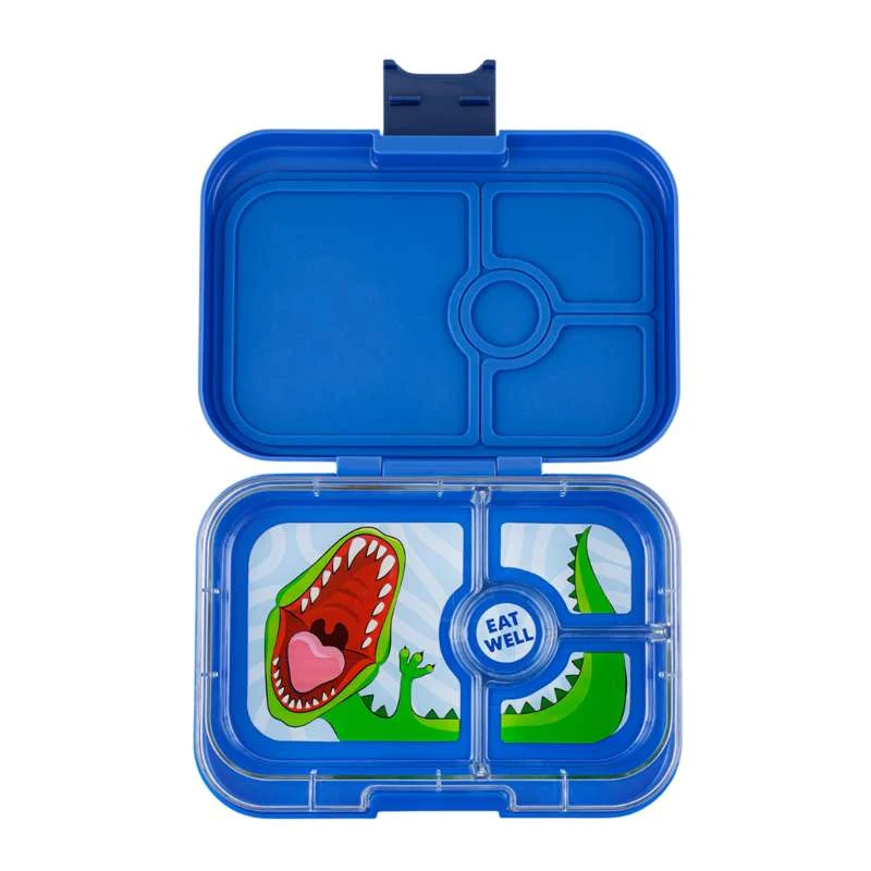 Yumbox Madkasse - Panino - 4 rum - Surf Blue/Dinosaur