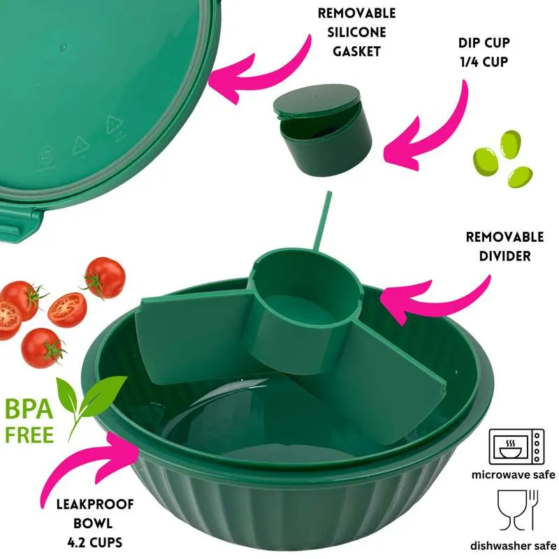 Yumbox Madkasse - Poke Love Bowl - 4 rum - Kale Green