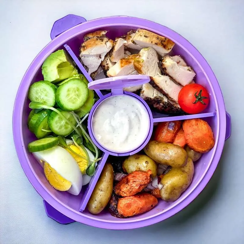 Yumbox Madkasse - Poke Love Bowl - 4 rum - Maui Purple