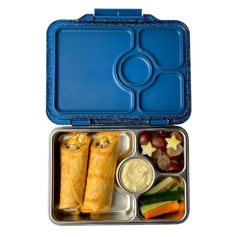 Yumbox Madkasse - Presto Stainless Steel - 4 rum - Twilight Blue Glitter
