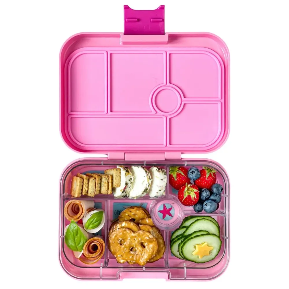 Yumbox madkasse m. 6 rum, Original - Power Pink / Mermaid Tray
