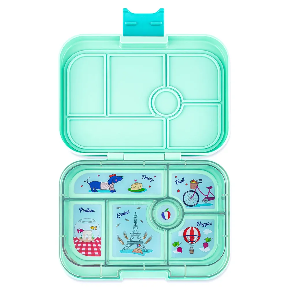 Yumbox madkasse m. 6 rum, Original - Serene Aqua / Paris tray