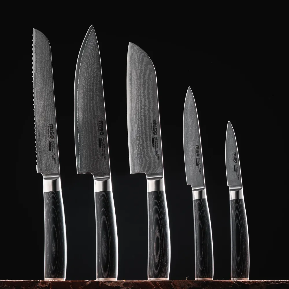 Miso Cookware - Damascus Knivsæt 6 dele stål