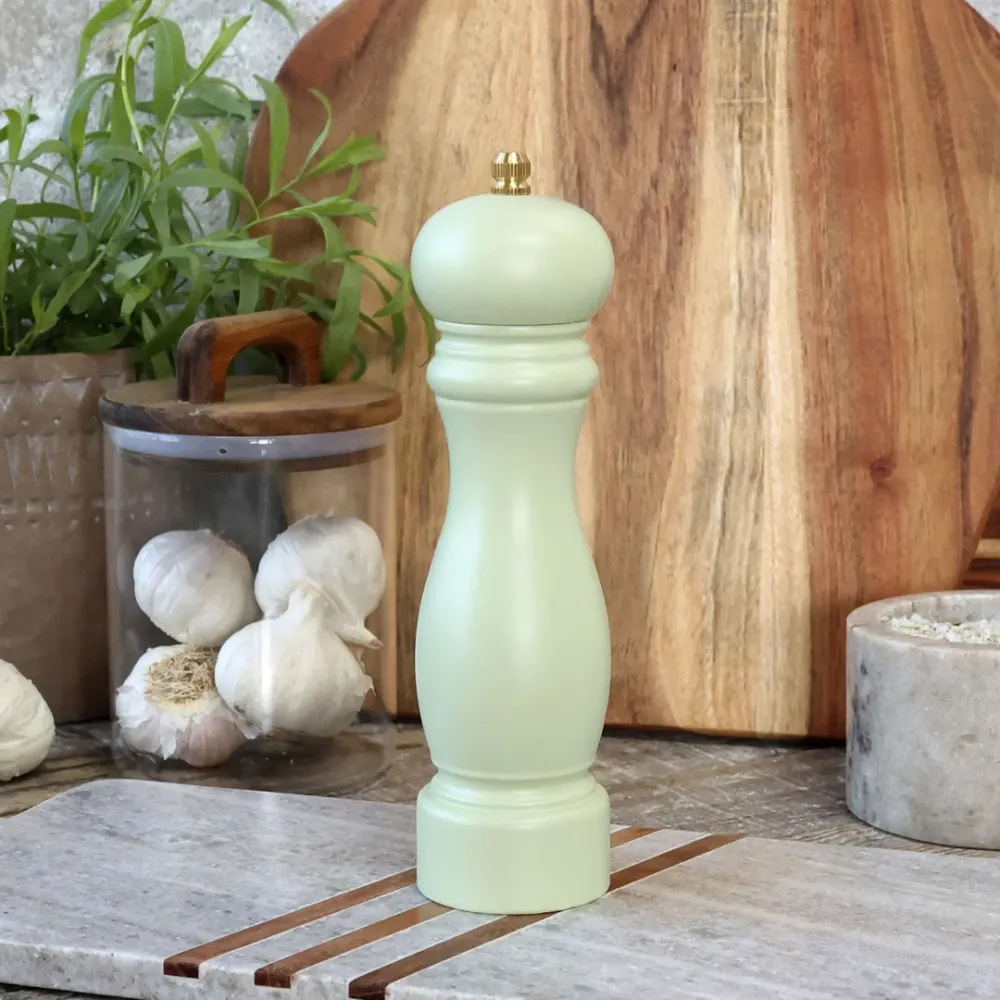 Chic Antique – Salt- & Peberkværn H20 cm i Verte – Klassisk Gummitræ