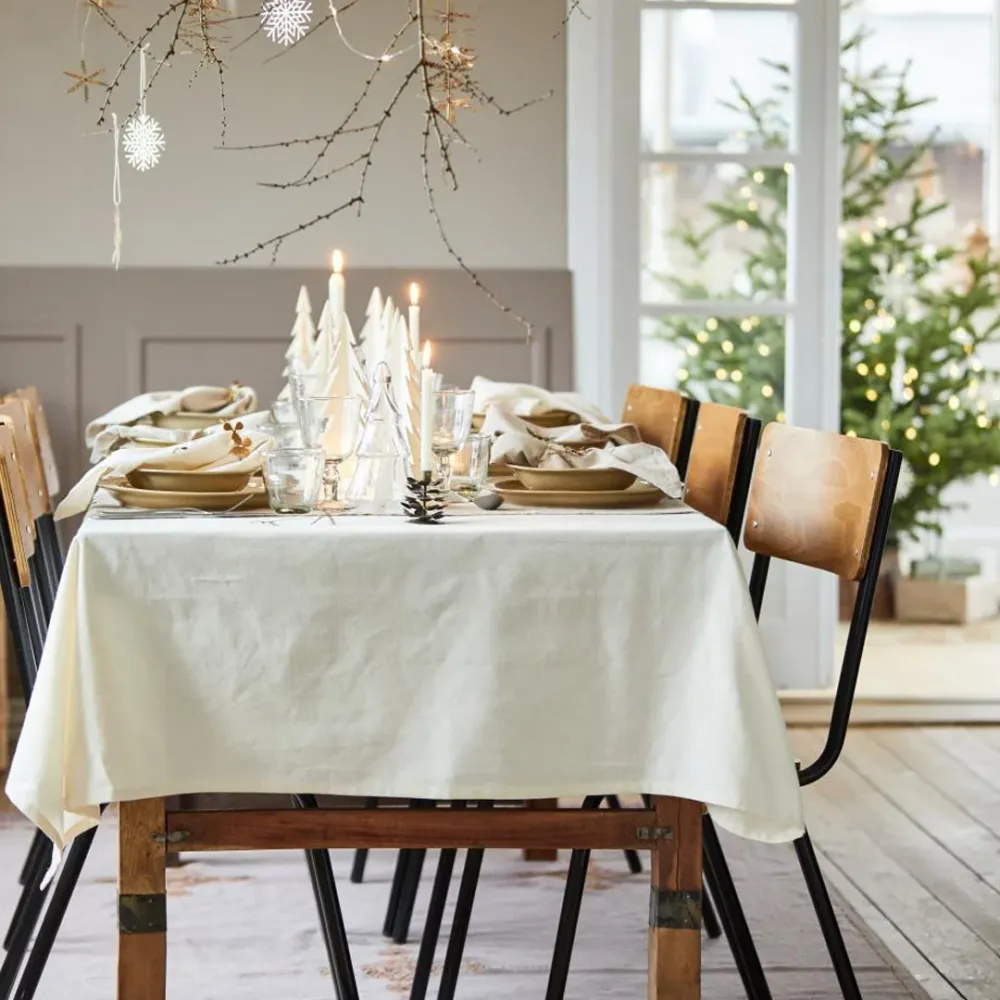Ib Laursen - Dug til bordopdækning - Butter Cream 250x150 cm
