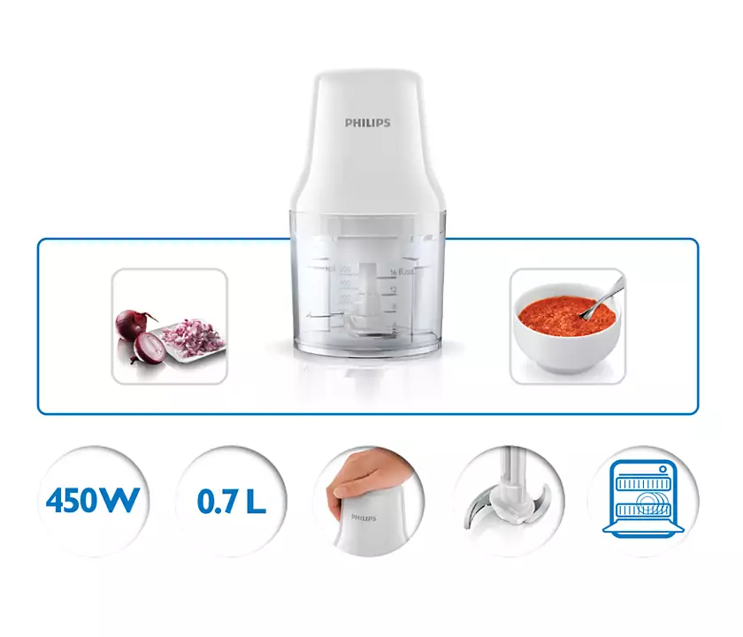 Philips HR1393/00 Minihakker 450W - Hvid