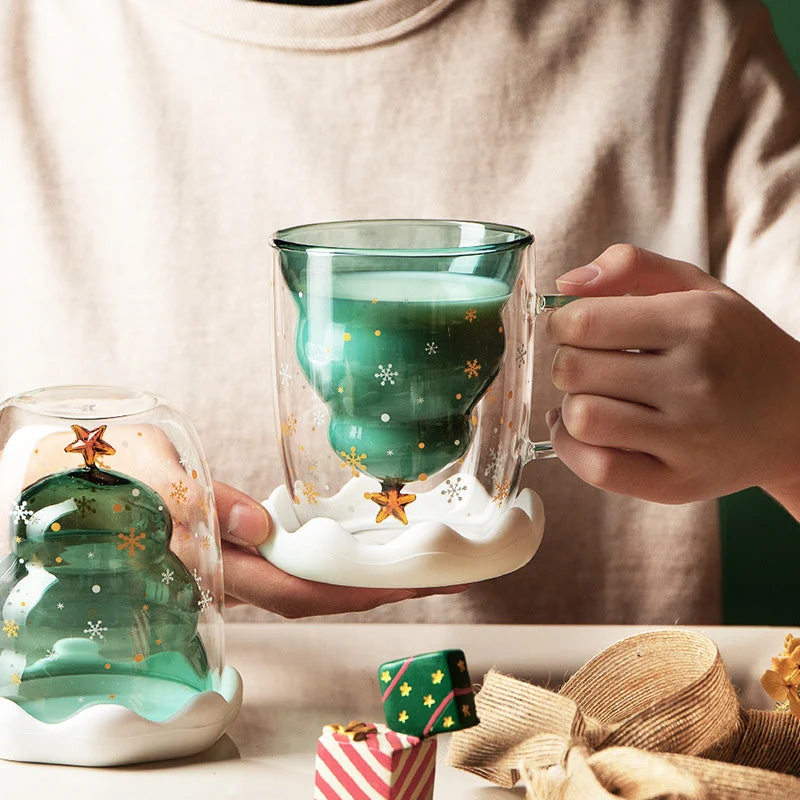 Dobbelt isolerede glas krus krus julekrus