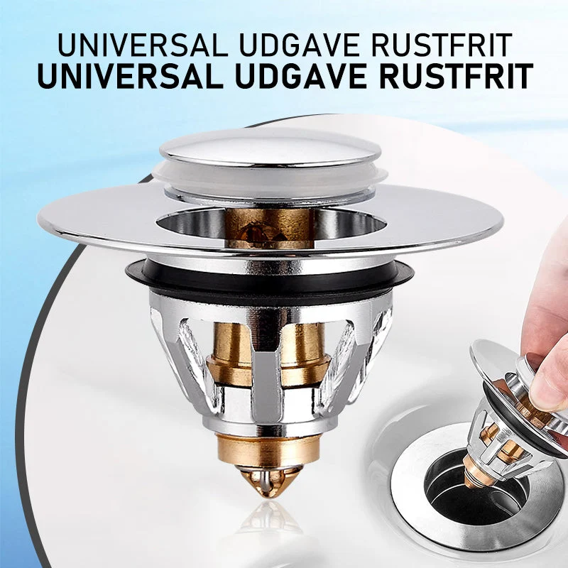 Universal pop-up afløbsfilter i rustfrit stål