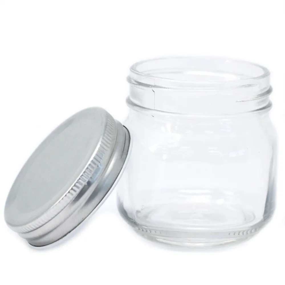 Firkantet glasbeholder med drejelåg, 170ml