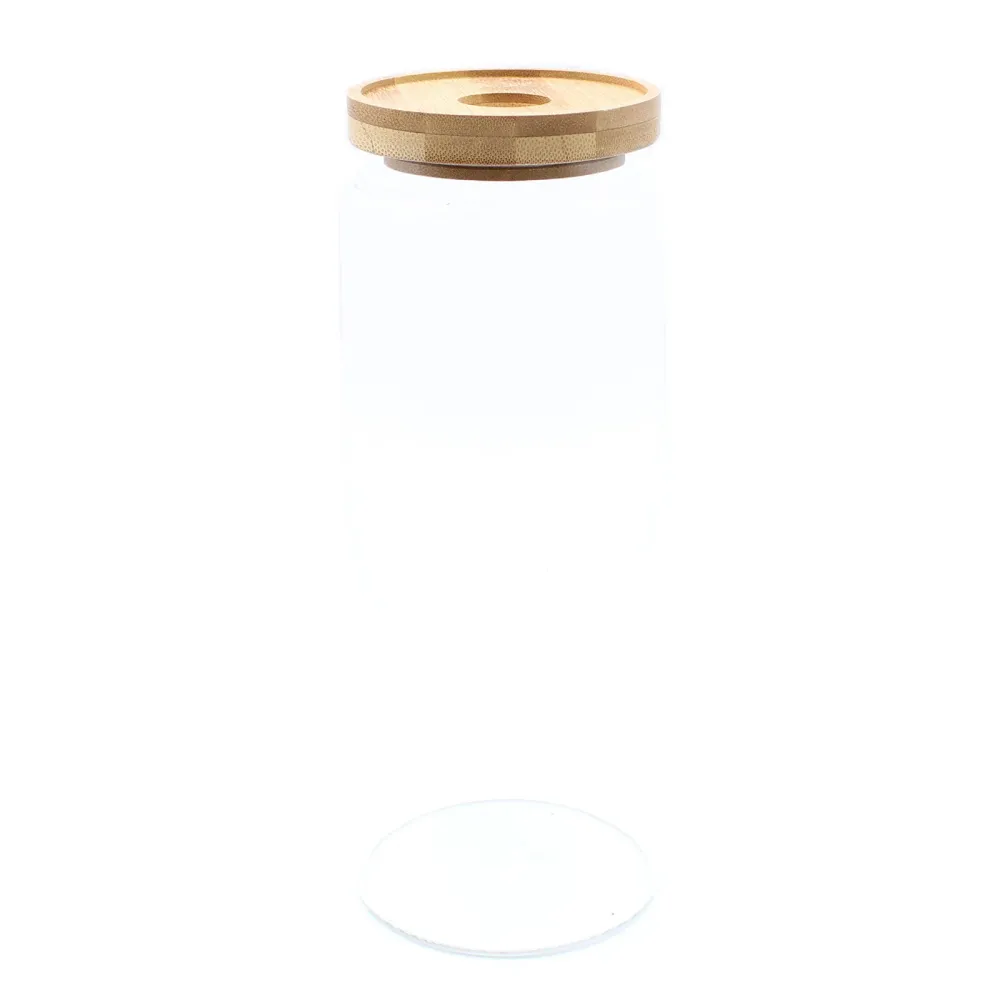 Glasopbevaringskrukke med bambuslåg, 1500ml
