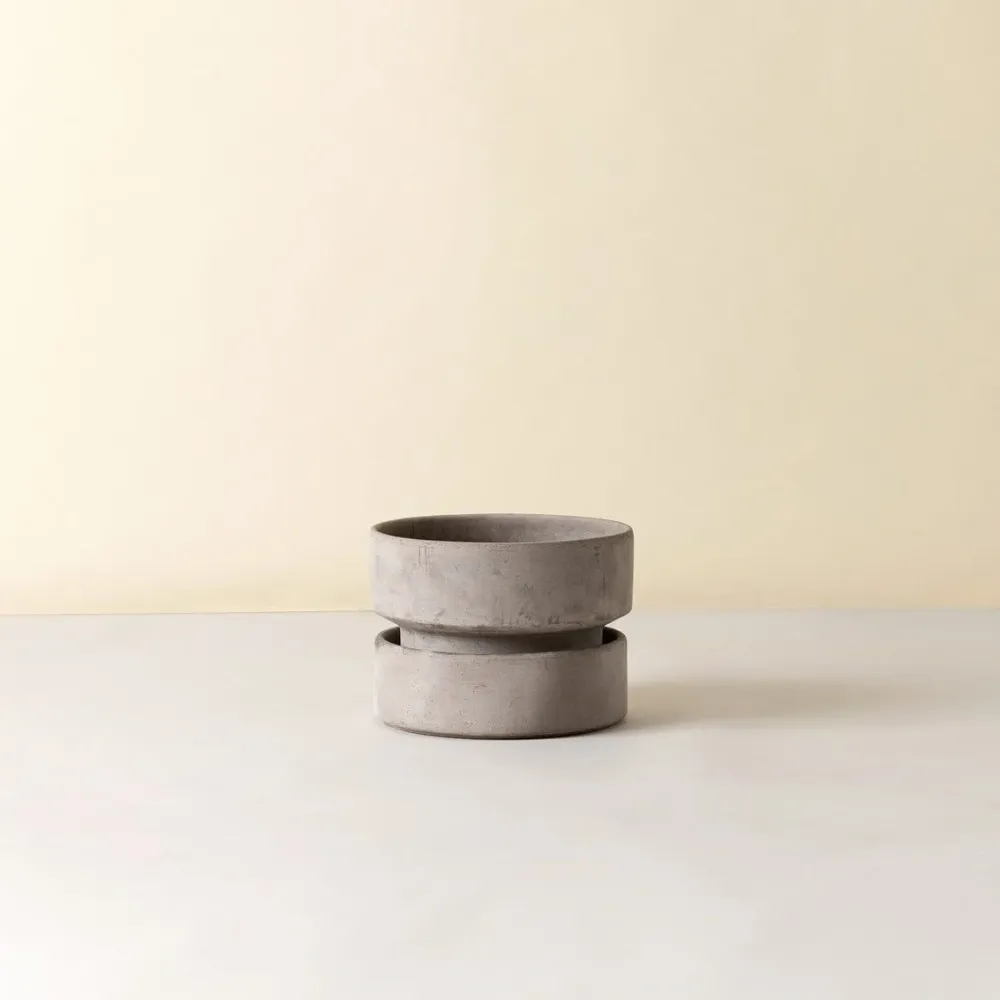 Hoff Low Pot - Urtepotte - Raw Grey