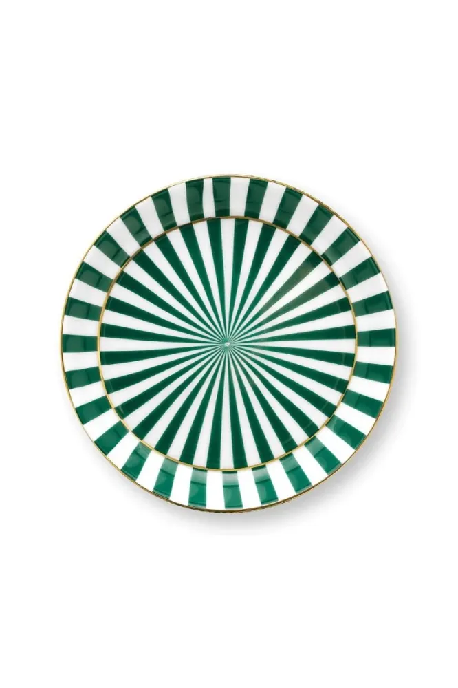 Krus med lille skål - Royal Stripes Mug Tiles & Tea Tip, Grøn