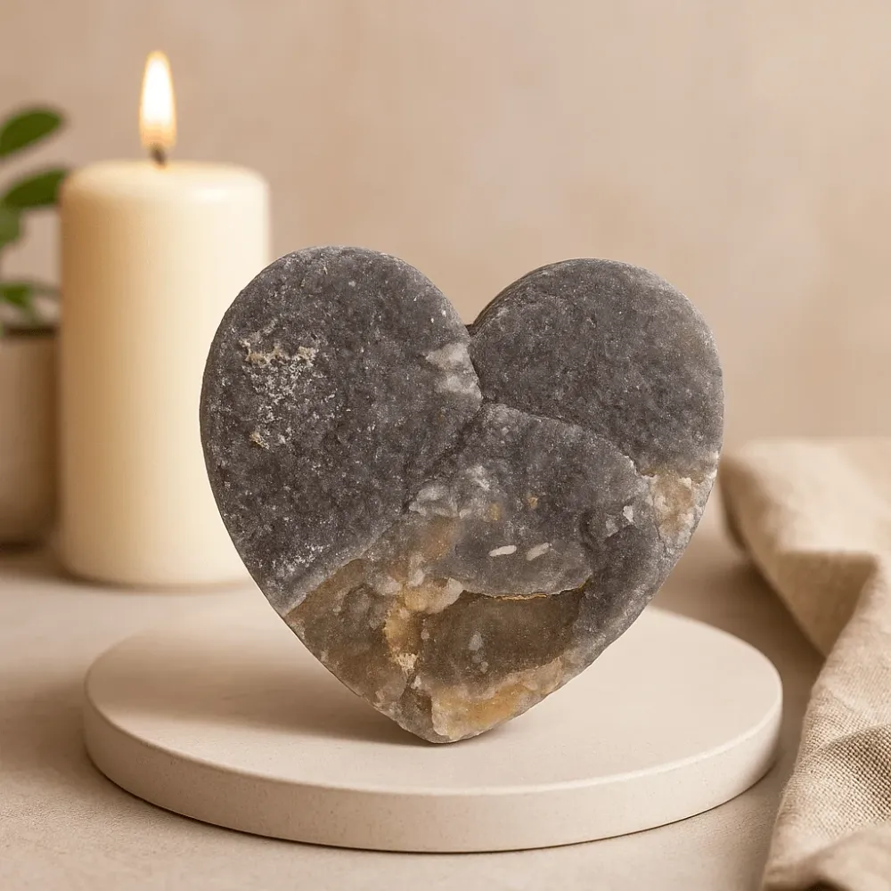 Calcite Hjerte Stor Naturlig Krystal