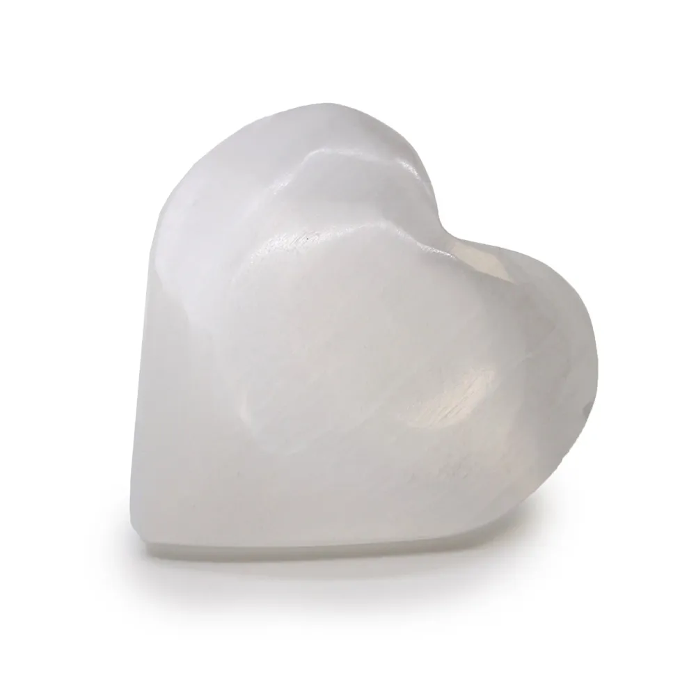 Selenit Hjerte Krystal 7-8 cm