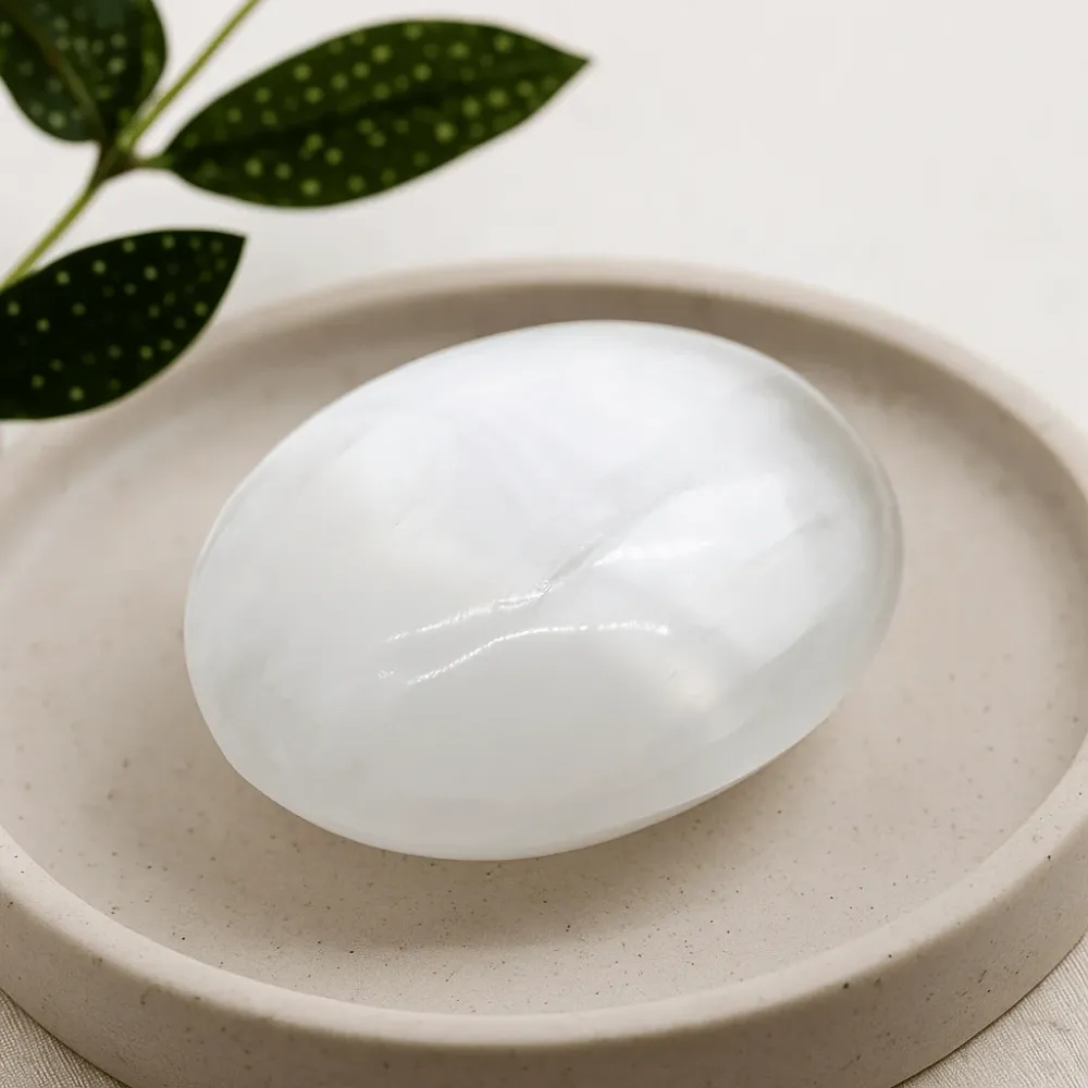 Selenit Krystal Håndsten 6.5 cm Marokko