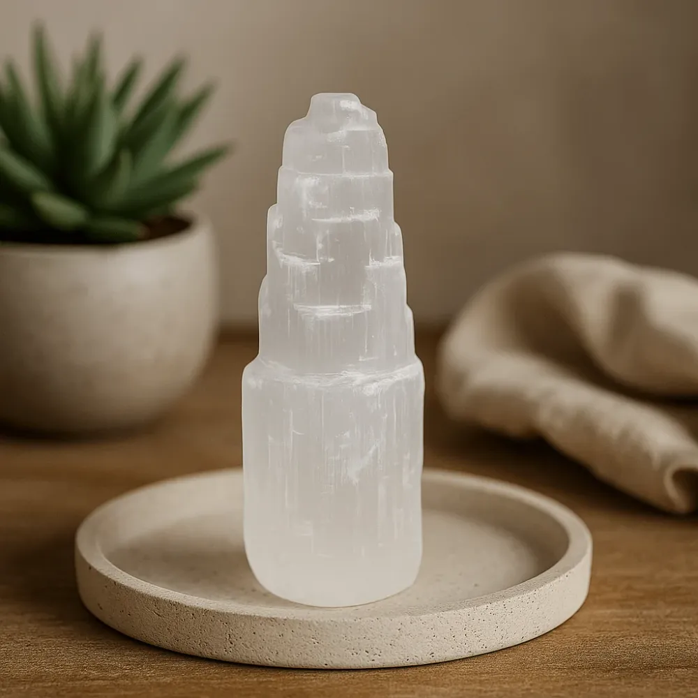 Selenit Krystaltårn – 15 cm
