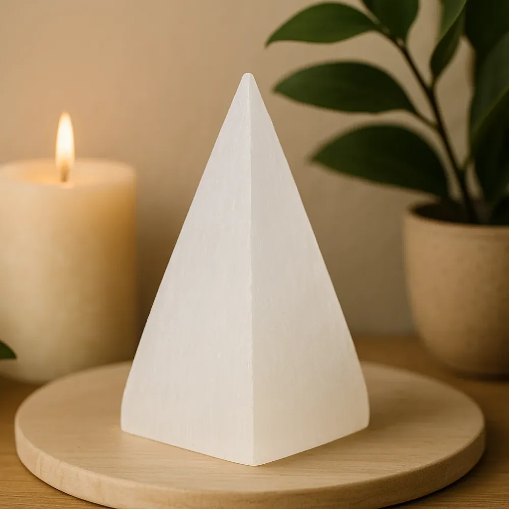 Selenit Pyramide Krystal – 10 cm