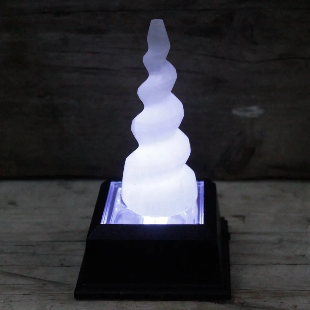 Selenittårn Spiral Enhjørningehorn 10 cm