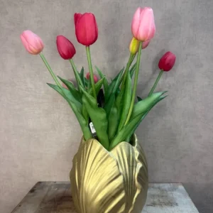 Kunstig Tulip Pink buket