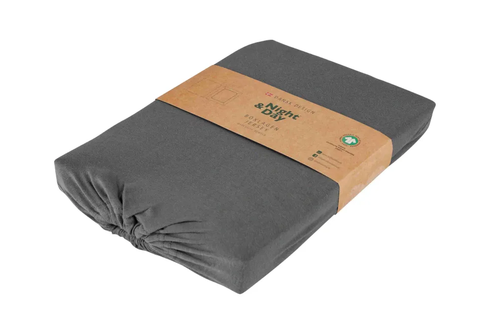 Økologisk Boxlagen Jersey Grå 180x200x35