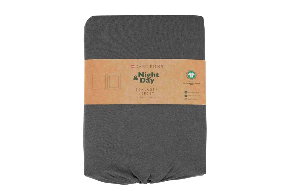 Økologisk Boxlagen Jersey Grå 90x200x35
