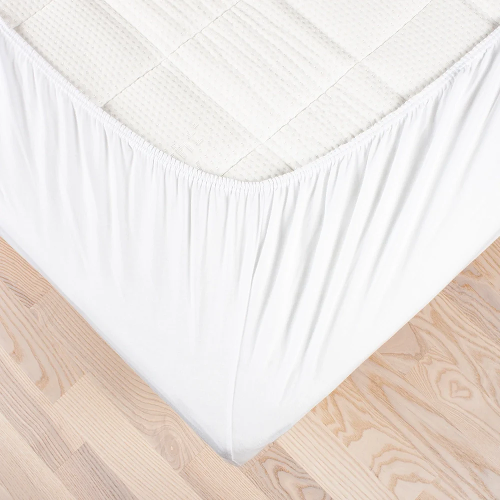 Økologisk Boxlagen Jersey Hvid 90x200x35